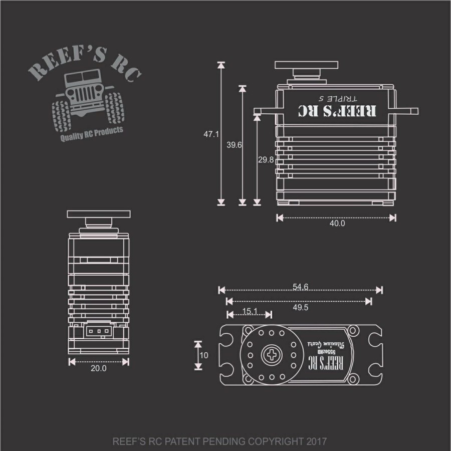 Servos* * | Special Sehreefs03 555Hd High Torque Digital High Voltage Coreless Servo 0.17/555 @ 7.4V (Reefs)