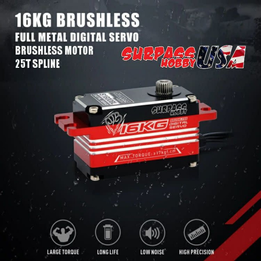 Servos* * | Cheap S1600Bl Digital Brushless Servo 16Kg/222Oz .07/7.4V Low Profile Full Metal (Surpass Hobby Usa)