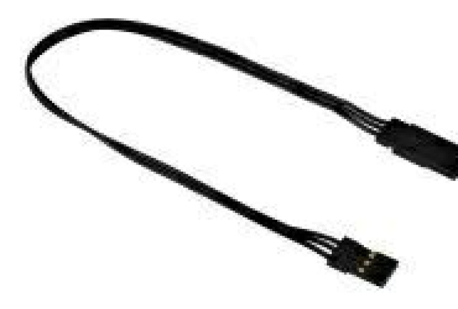 Radios & Accessories * | Low Price Snw107A20513A Black Sanwa/Airtronics 200Mm Servo Extension (Sanwa)