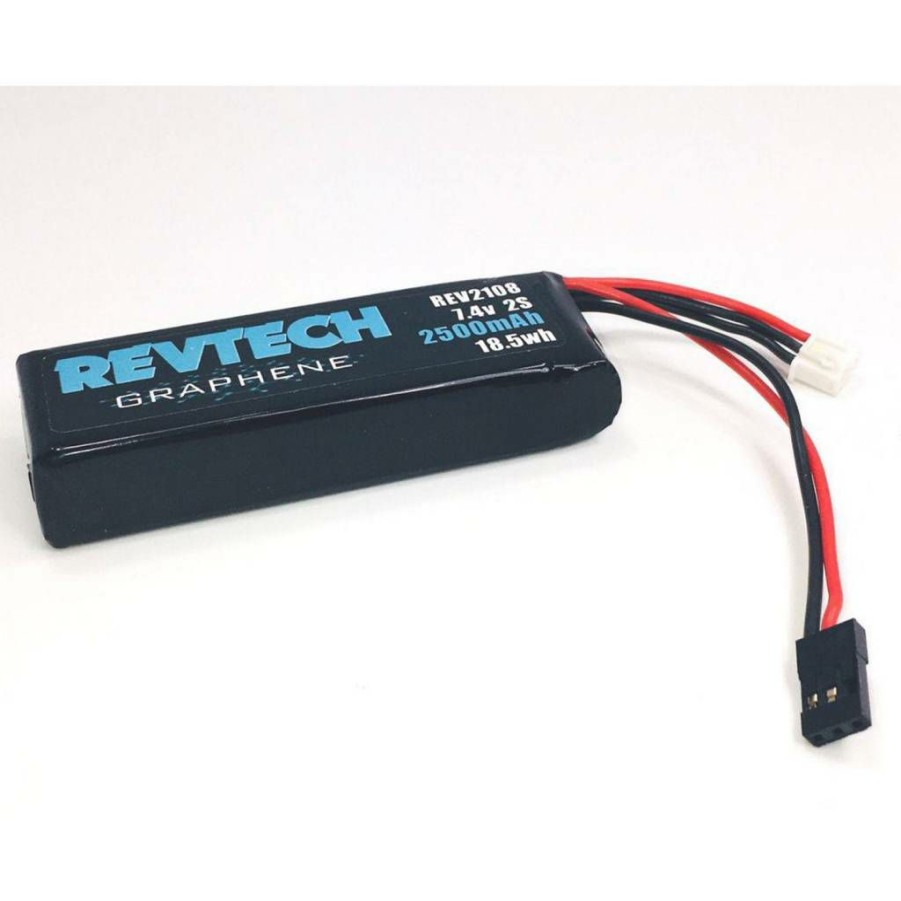 Radios & Accessories * | Sale Rev2108 2S 7.4V 2500Mah "Graphene" Lipo Flat Style Receiver Pack (Trinity)