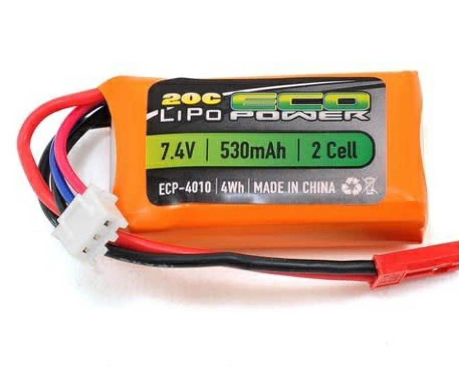 Radios & Accessories * | Clearance Ecp-4010 Ecopower "Electron" 2S Lipo 20C Battery (7.4V/530Mah) W/Jst Connector (Eco Power)