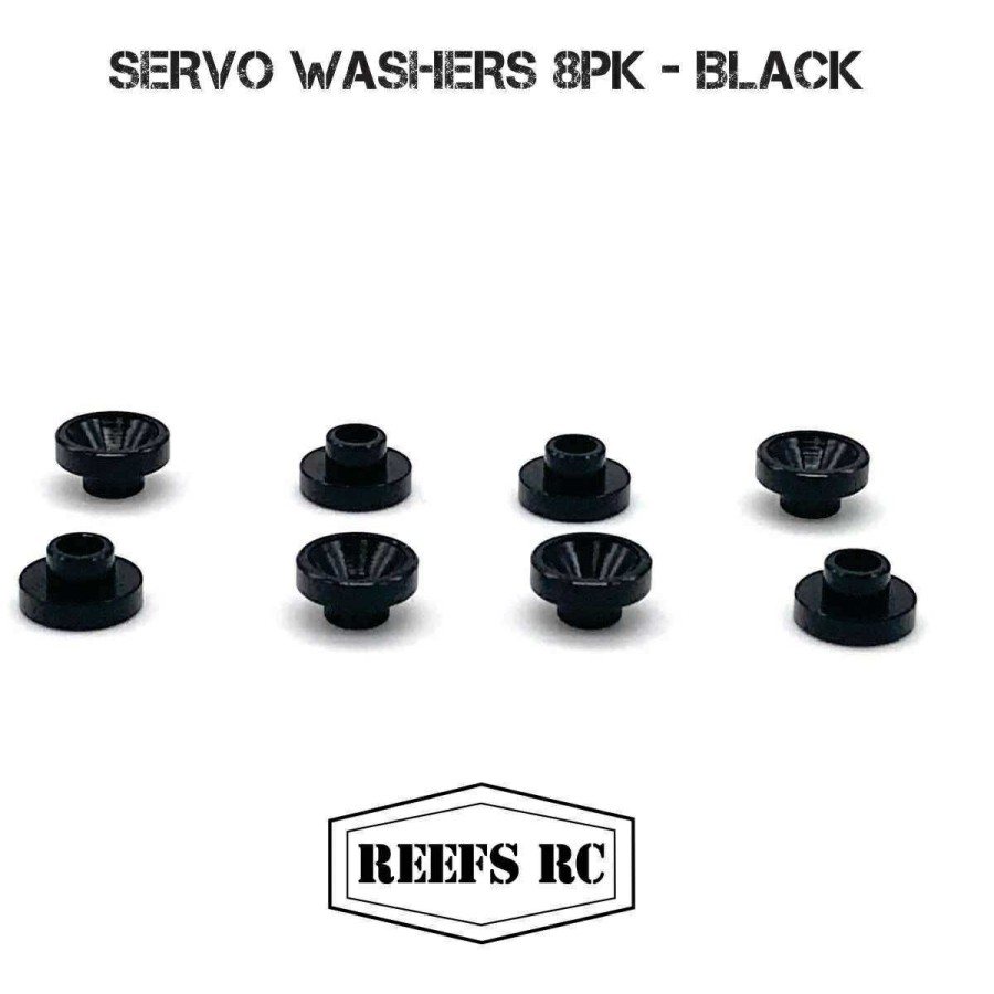 Servos* * | Excellent Quality Sehreefs48 Servo Washers 8Pk- Black (Reefs)